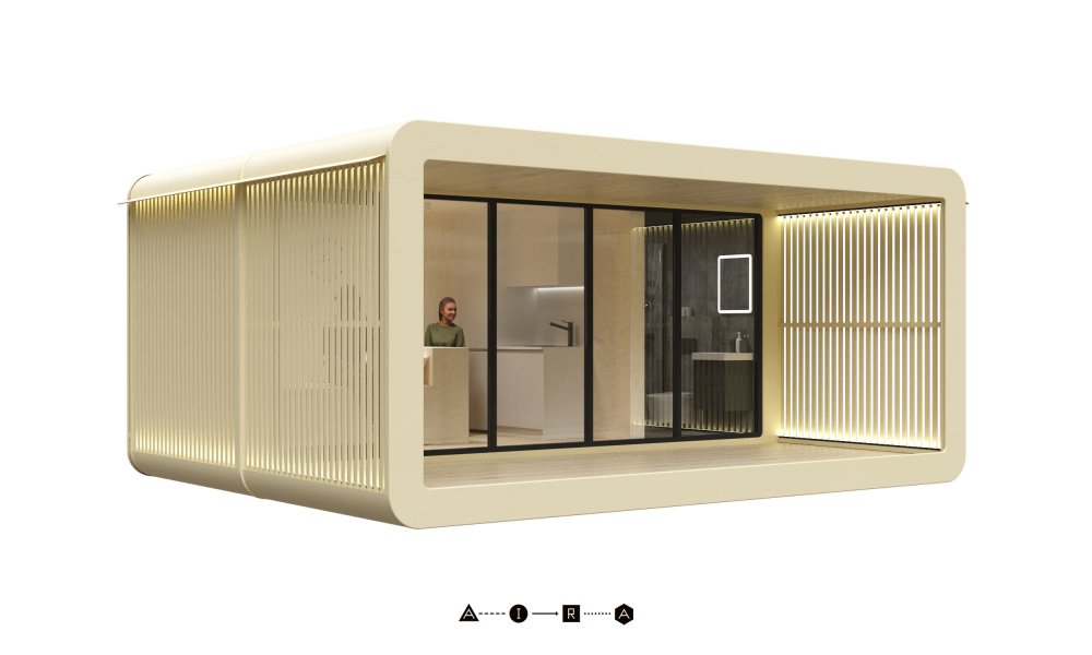 Модульный дом AIRA MODUL Мини рейка 13 м² с террасой
