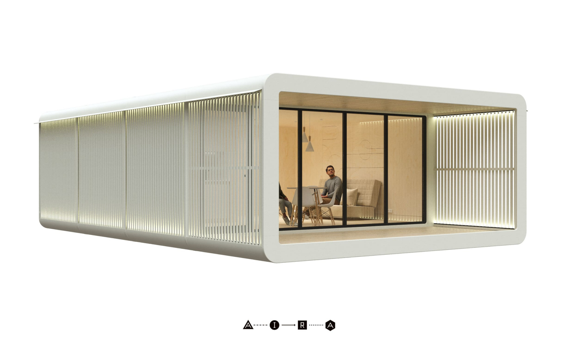 Модульный дом AIRA MODUL Премиум рейка 39 м² с террасой