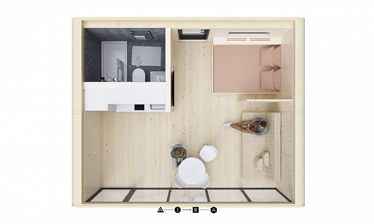 Модульный дом AIRA MODUL Стандарт 26 м² с террасой