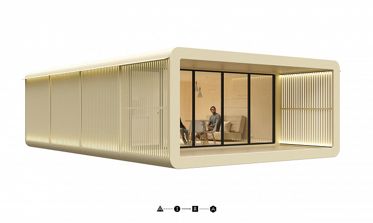 Модульный дом AIRA MODUL Премиум рейка 39 м² с террасой
