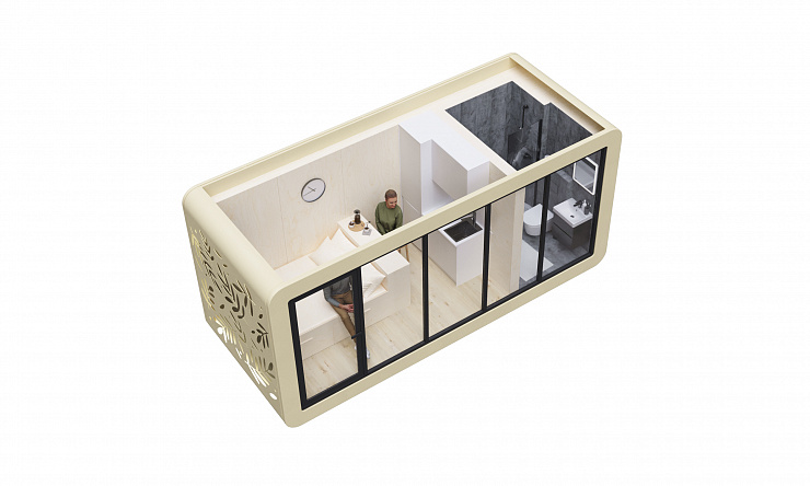 Модульный дом AIRA MODUL Мини 13 м² Рейка