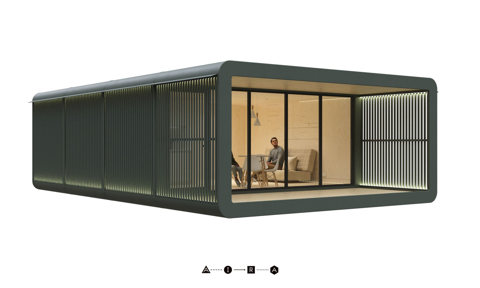 Модульный дом AIRA MODUL Премиум рейка 39 м² с террасой